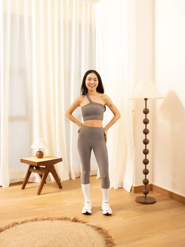 Asymmetrical-Ribbed Strappy-Bra-Light-Support-&-Ribbed-Shaping-Tights